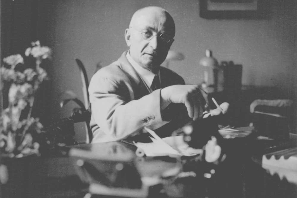 Entrepreneur Franz Müller in his office
