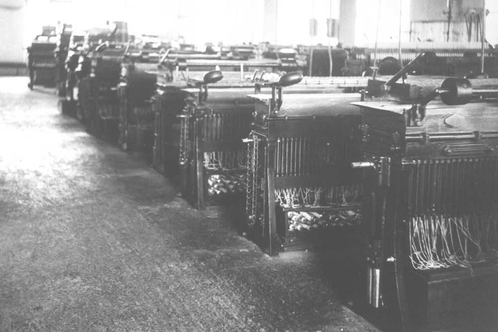 Old machine hall with casting machines