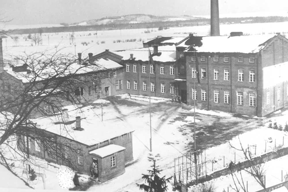 Aerial view of the candle factory in Patschkau