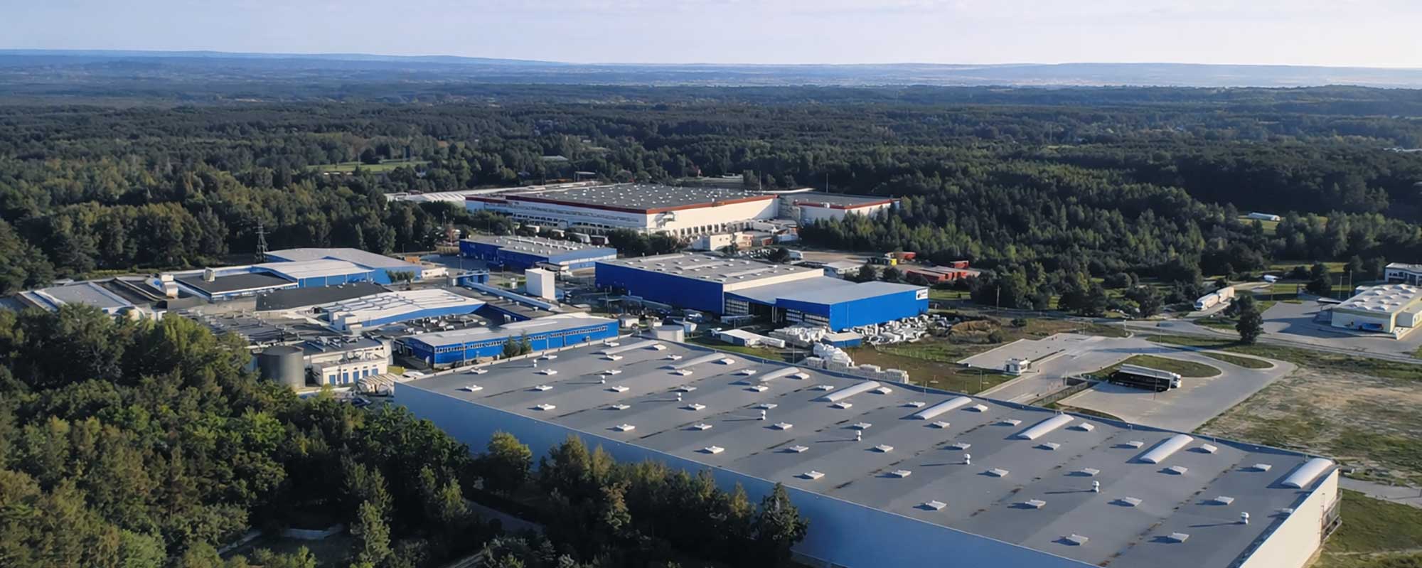 Aerial view of the Polish Müller Kerzen site in Graudenz.
