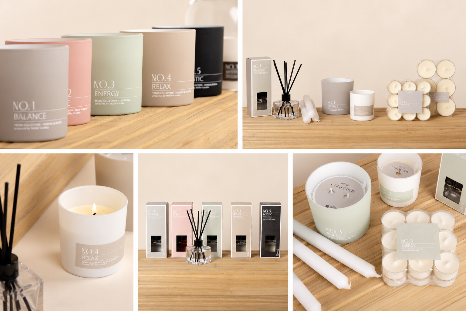 Müller Trend Collection with candles and home fragrances