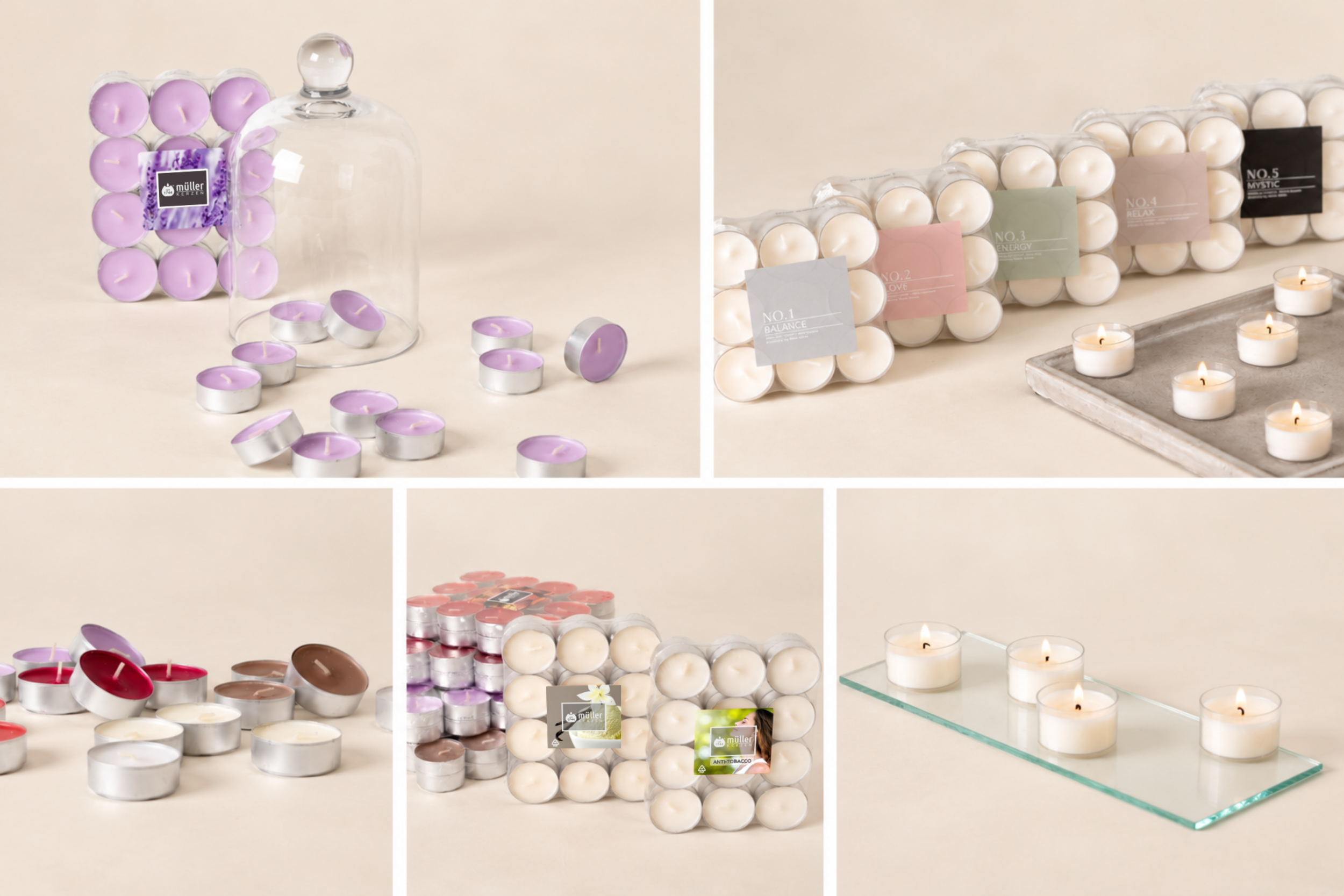 Wide range of tealights